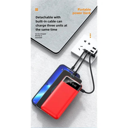 10000 mAh Power Bank With Charging Cable