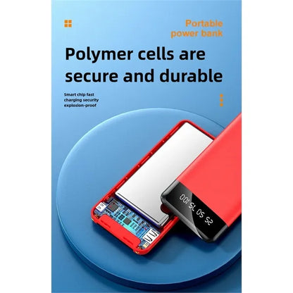 10000 mAh Power Bank With Charging Cable