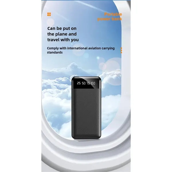 10000 mAh Power Bank With Charging Cable