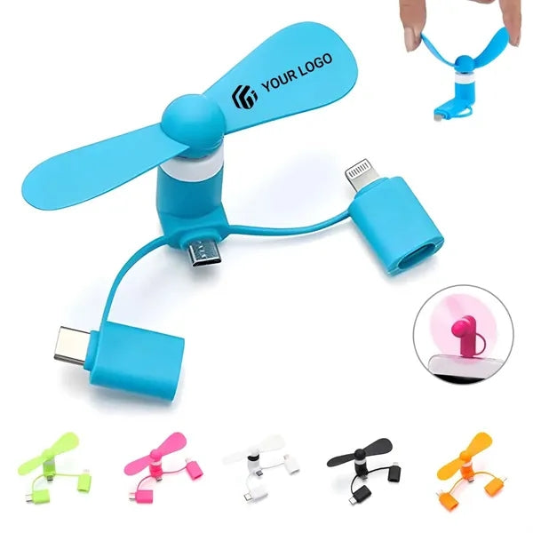 Summer compatible portable mini rechargeable phone fan