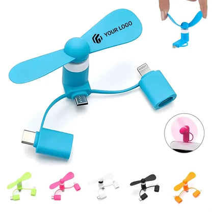 Summer compatible portable mini rechargeable phone fan