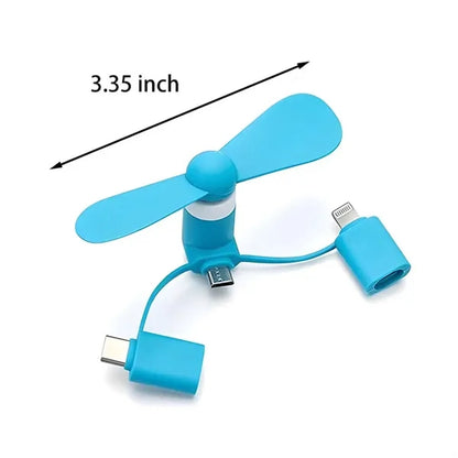 Summer compatible portable mini rechargeable phone fan