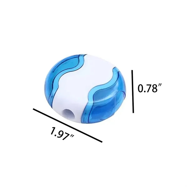 Round Pencil Sharpener With Built-In Eraser And Cover