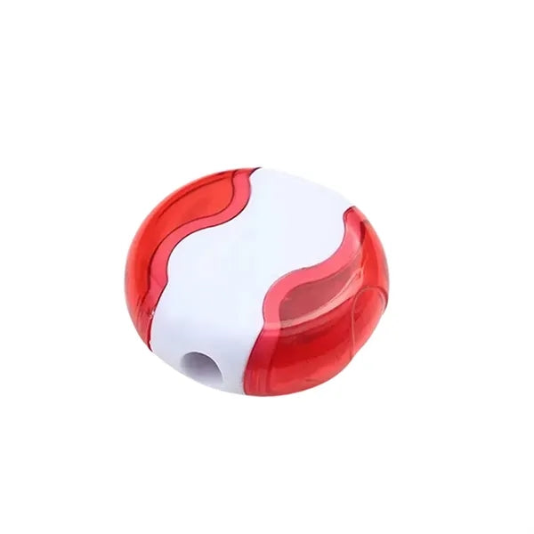 Round Pencil Sharpener With Built-In Eraser And Cover