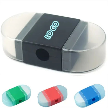 Dual-Function Pencil Sharpener With Built-In Eraser