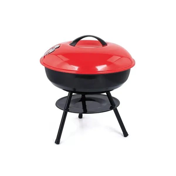 Portable Charcoal BBQ Grill with Locking Lid Camping