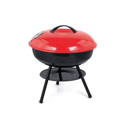 Portable Charcoal BBQ Grill with Locking Lid Camping