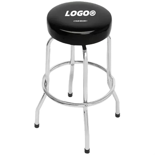 Modern Bar Stool with Chrome Legs Cushioned Seat Chair