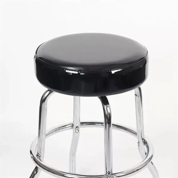 Modern Bar Stool with Chrome Legs Cushioned Seat Chair