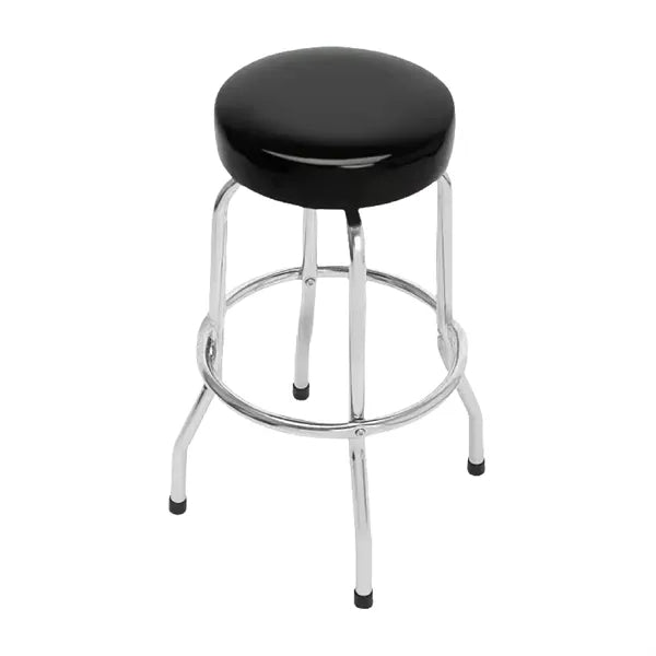 Modern Bar Stool with Chrome Legs Cushioned Seat Chair