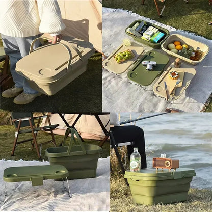 18L Collapsible Outdoor Camping Portable Picnic Basket