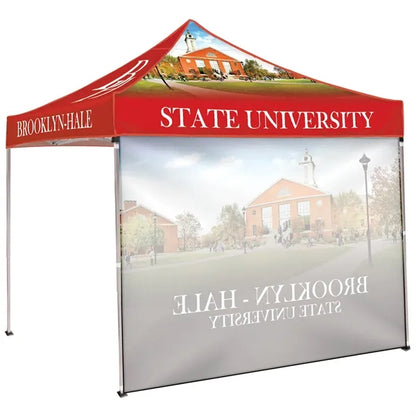 10' Square Tent With One Full Wall