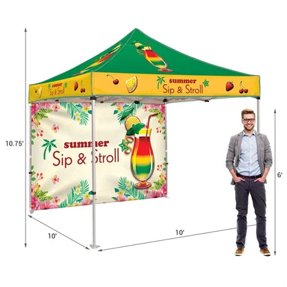 10' Heavy Duty Tent with One Full Wall