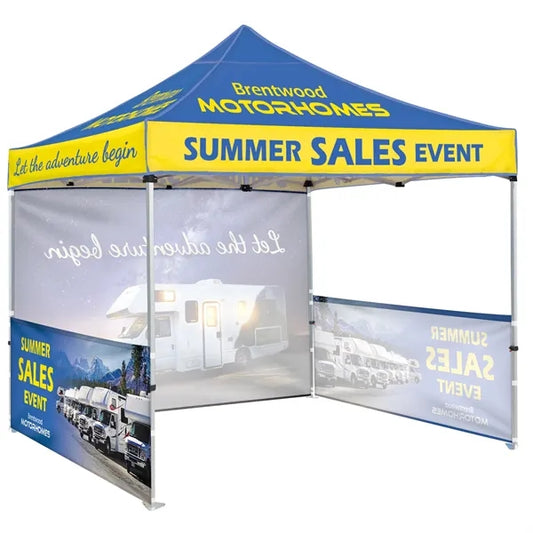 10' Heavy Duty Tent with One Full and Two Half Walls