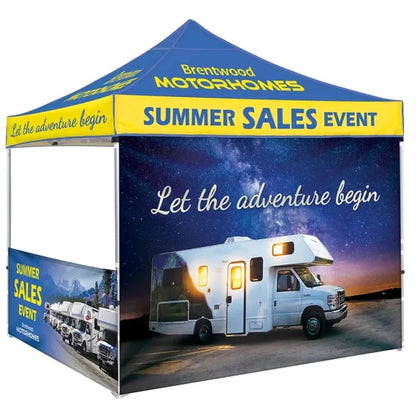 10' Heavy Duty Tent with One Full and Two Half Walls
