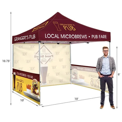 10' Heavy Duty Tent with One Full and Two Half Walls