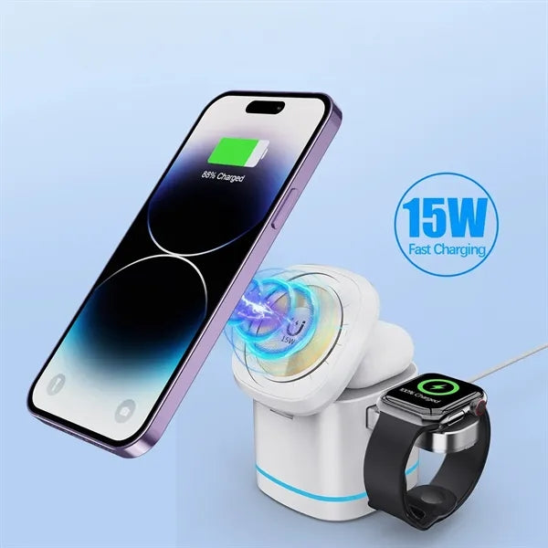 3 In 1 Cube Wireless Charger Station