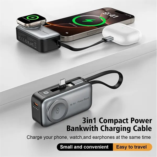 Mini Power Bank Wireless Charger