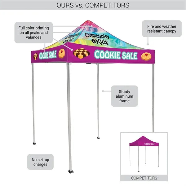 6.5' Square Tent With One SS Wall and Two SIngle Sided Half