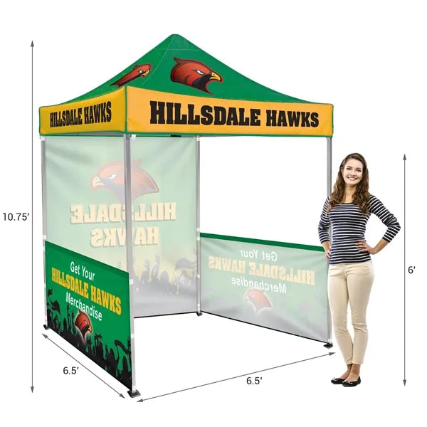 6.5' Square Tent With One SS Wall and Two SIngle Sided Half
