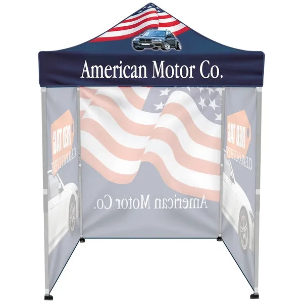 6.5' Square Canopy Tent With Three Full Single Sided Walls