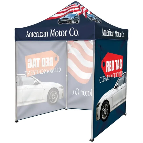 6.5' Square Canopy Tent With Three Full Single Sided Walls