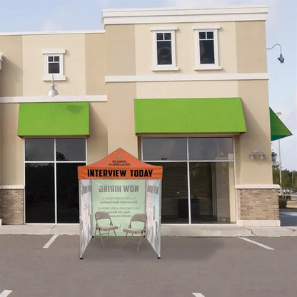6.5' Square Canopy Tent With Three Full Single Sided Walls
