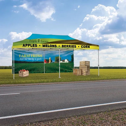10' x 20' Heavy Duty Canopy Tent with One Wall