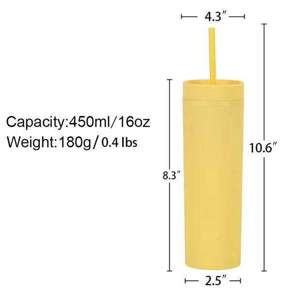 16 oz Colored Cups With Lids And Straws