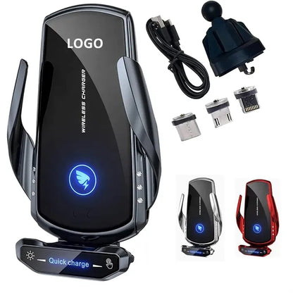 15W Wireless Fast Charging Car Charger Phone Holder Mount
