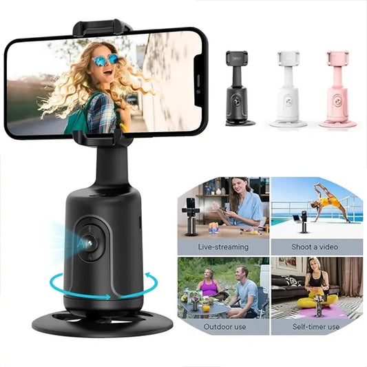 360 Degree Auto Rotating Face Tracking Tripod Phone Stand
