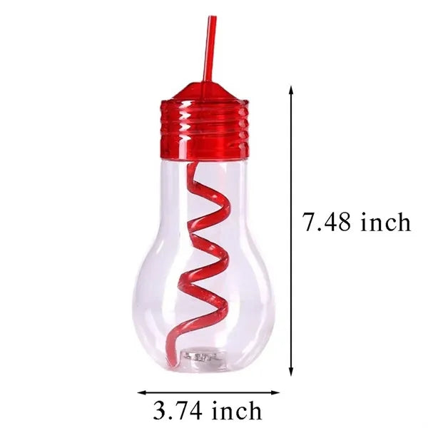 Party Supplies 20oz Light Up Bulb Drinking Cups with Straw