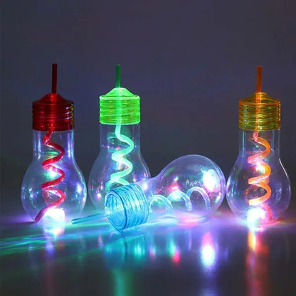 Party Supplies 20oz Light Up Bulb Drinking Cups with Straw