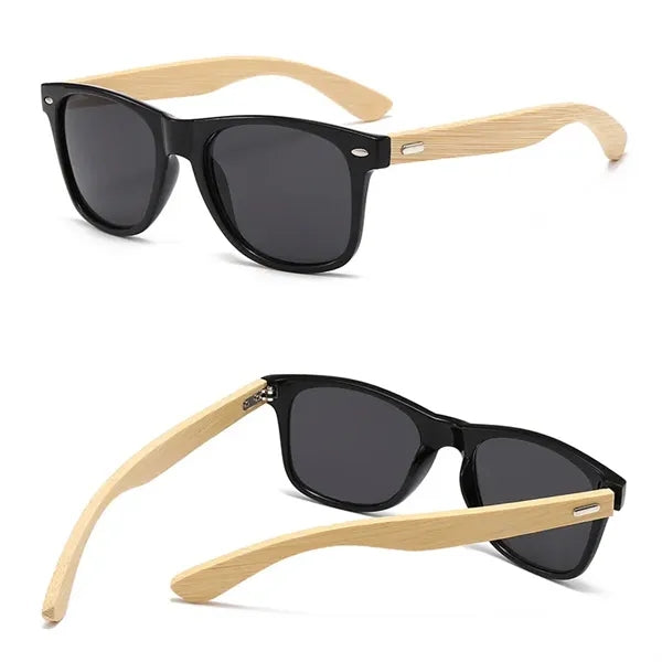 Polarized Bamboo Arms Sunglasses Classic Driving Glasses