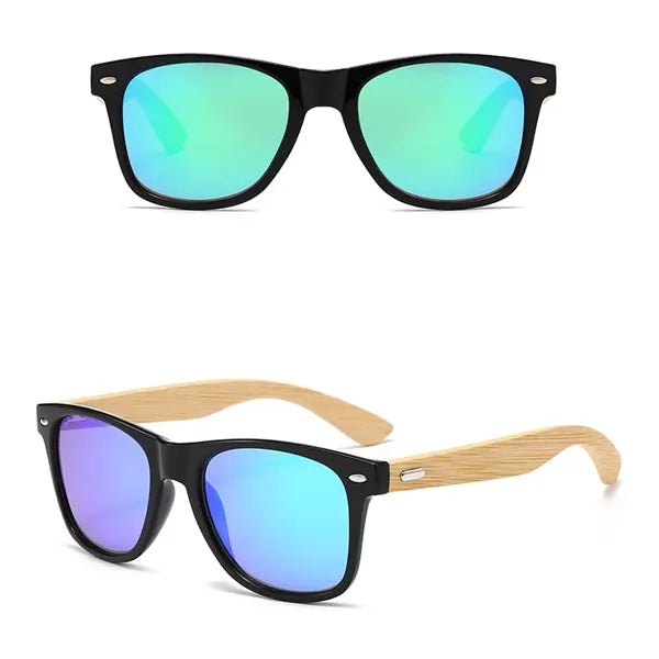 Polarized Bamboo Arms Sunglasses Classic Driving Glasses