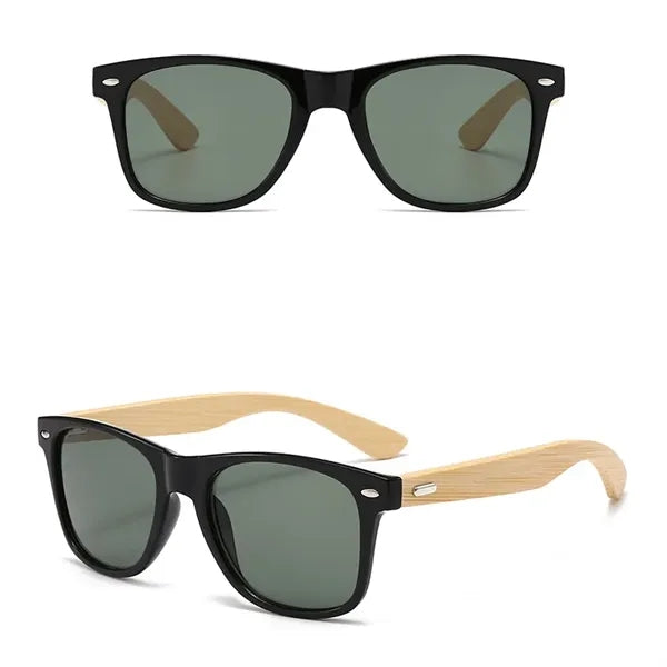 Polarized Bamboo Arms Sunglasses Classic Driving Glasses