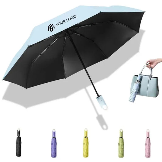 Portable UV Rain Protection Travel Umbrella with Handle