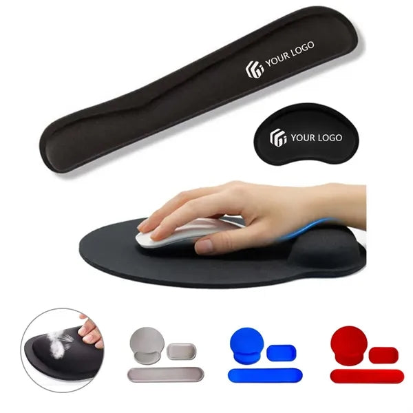 3-in-1 Mouse Pad and Keyboard Wrist Rest for Computer Office