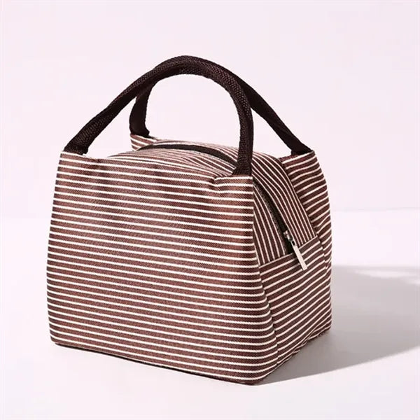 Striped Insulated Lunch Bag