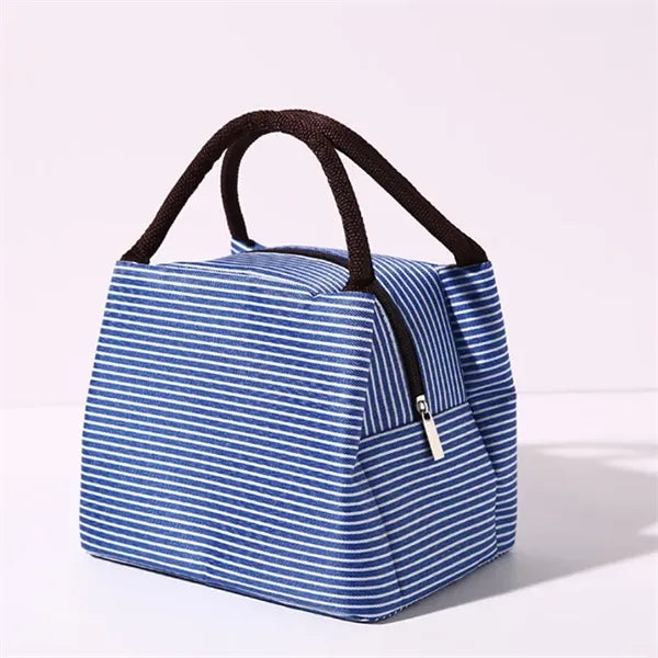 Striped Insulated Lunch Bag