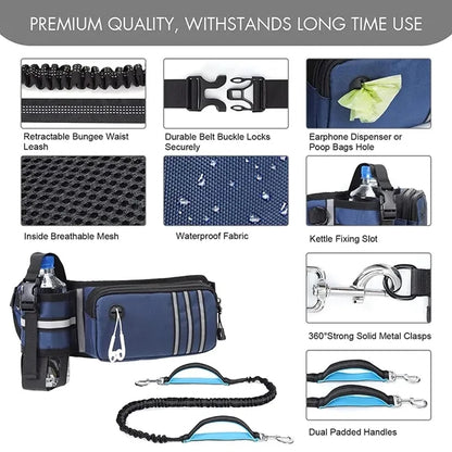 Adjustable Waist Belt with Dog Leash