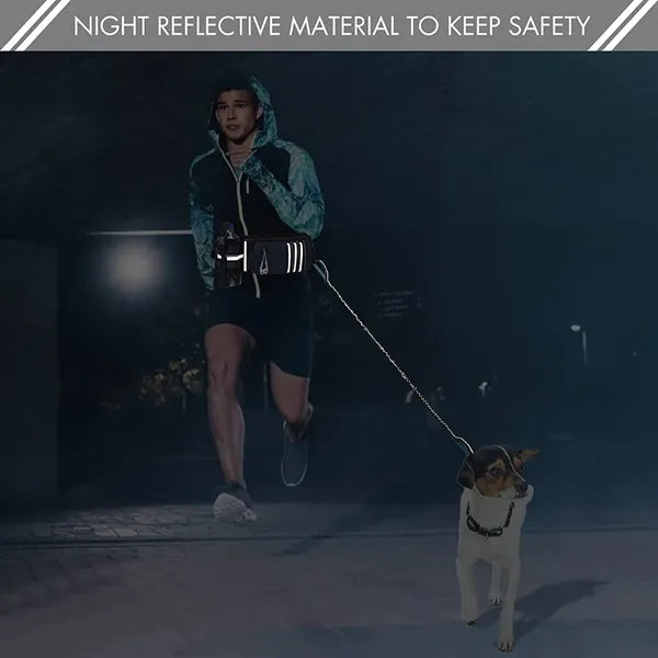 Adjustable Waist Belt with Dog Leash