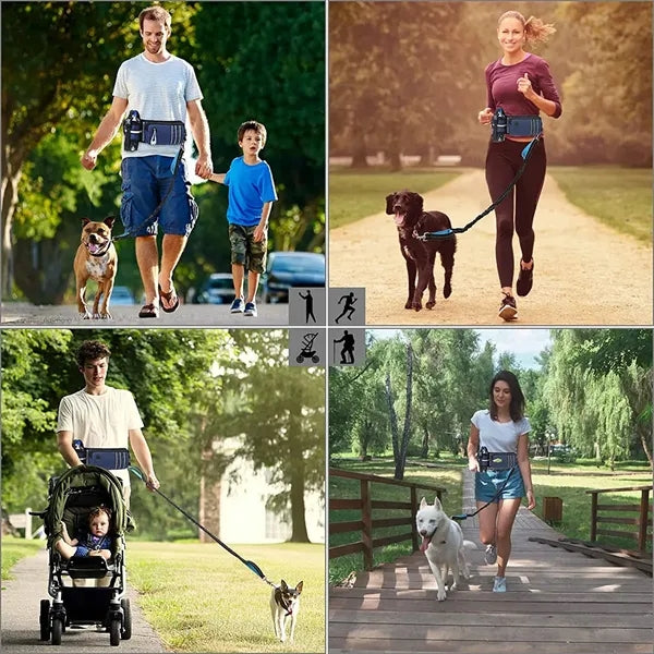 Adjustable Waist Belt with Dog Leash