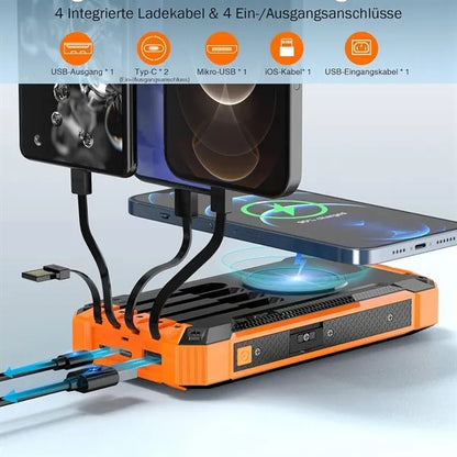 20000mAh Solar Power Bank Wireless Charger