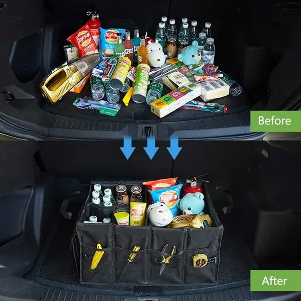 Collapsible Large Car Trunk Organizer Bag with Handles