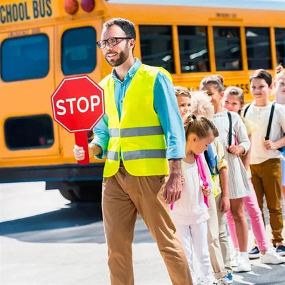 Double Sided Stop and Go Sign with Handle For Traffic Safety