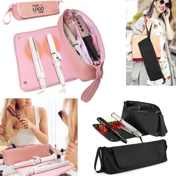 Hair Tools Travel Bag with Heat Resistant Mat