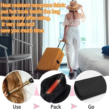 Hair Tools Travel Bag with Heat Resistant Mat