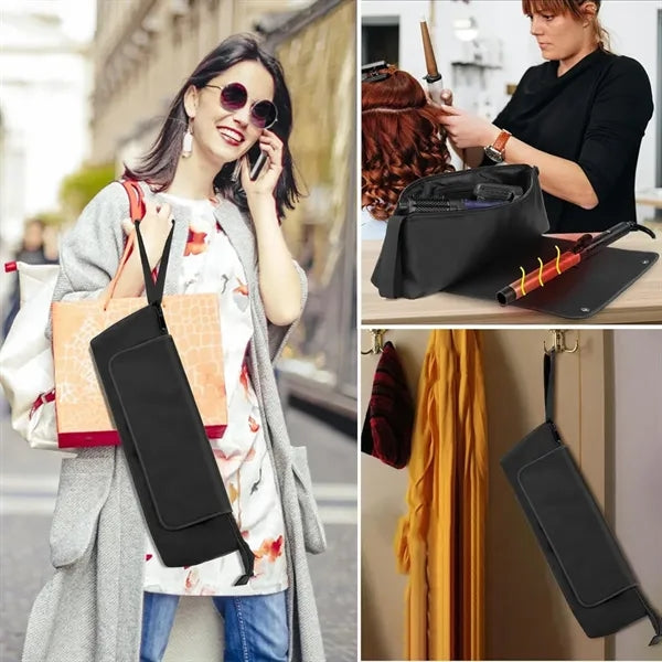 Hair Tools Travel Bag with Heat Resistant Mat