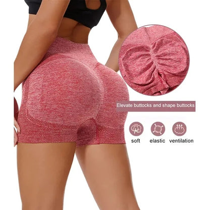 Seamless Women Sports High Waist Gym Yoga Cycling Shorts